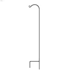 84" Black Forged Steel Single Crook Shepherd Hook