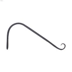 12" Black Powder Coated Angled Forged Hook