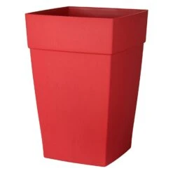 Harmony 12" Self-Watering Tall Planter Red