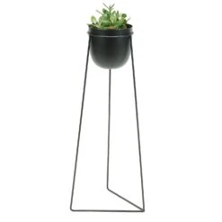 Tall Bullet Planter In Triangle Stand 5.5"