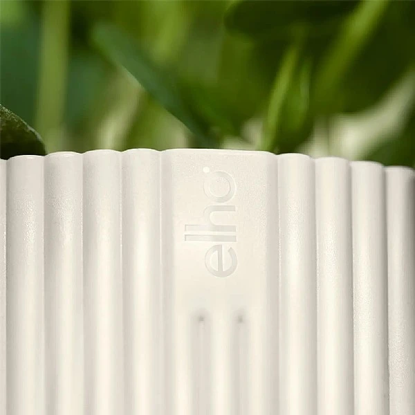 Elho Vibes Fold Round Planter 22cm Silky White - Image 3