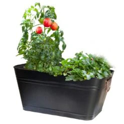 Mini Rectangular Planter/Beverage Tub-Black