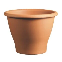 12-1/2" Terra Cotta Vase Campana Clay Pot